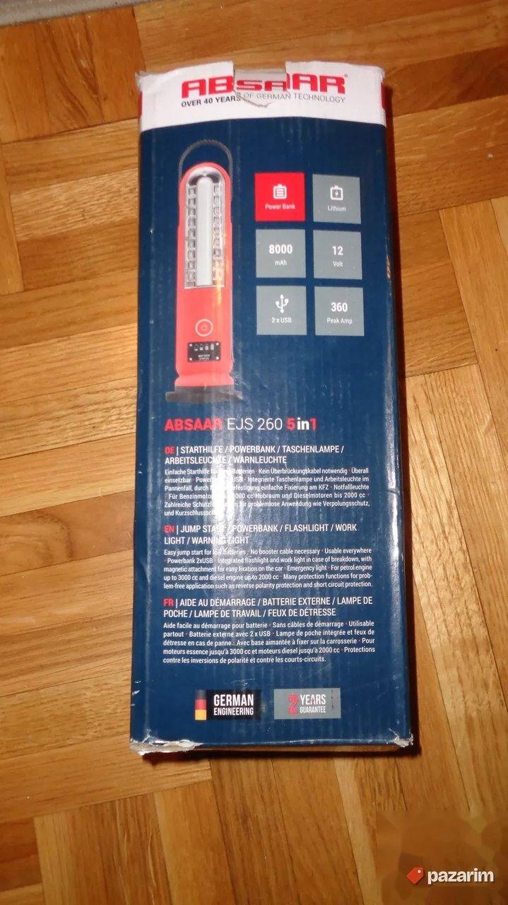 ABSAAR STARTER 5 u 1-starter,lampa, power bank-NOVO-ORIGINAL 3
