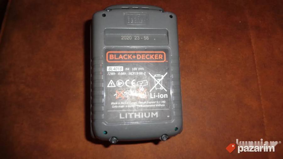 BLACK&DECKER baterija BL 4018 - 18V - 4Ah -ORIGINAL 3