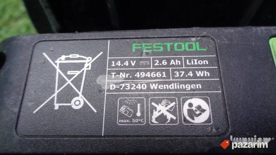 FESTOOL (PROTOOL) baterija BPC 15, BPS 15 - 14,4V - ORIGINAL 7