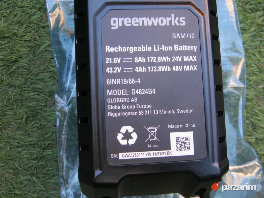 GREENWORKS G4824B4 baterija 24/48V- 8AH- NOVO-original 7