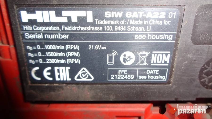 HILTI SIW 6AT-A22 udarni odvijac - tri brzine - ORIGINAL 6