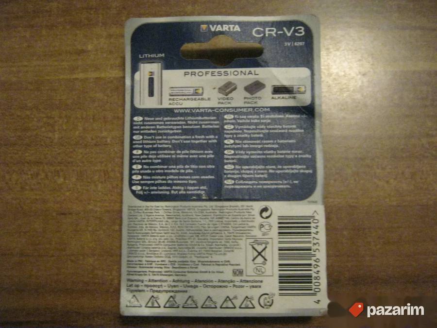 VARTA CR-V3 PROFESSIONAL baterije li-jon 3V -ORIGINAL 7