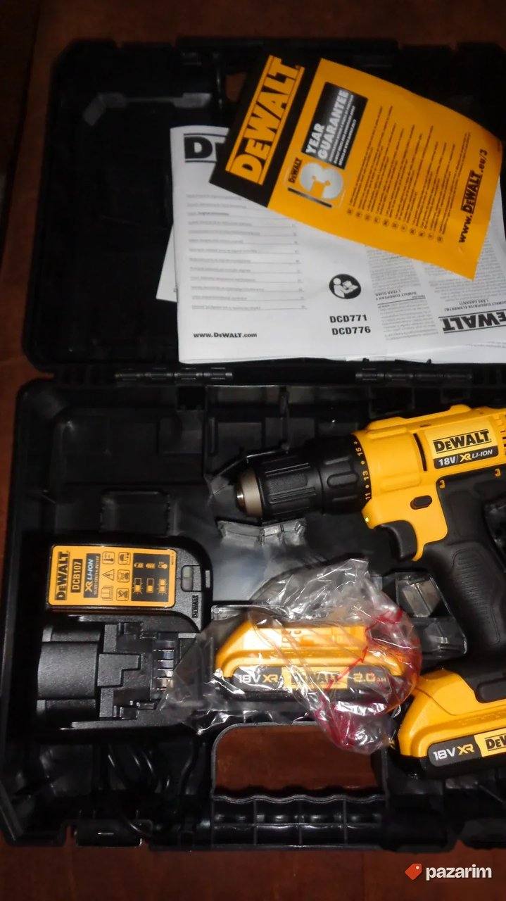 DeWALT DCD771 aku busilica-srafilica KOMPLET-NOVO-ORIGINAL 6