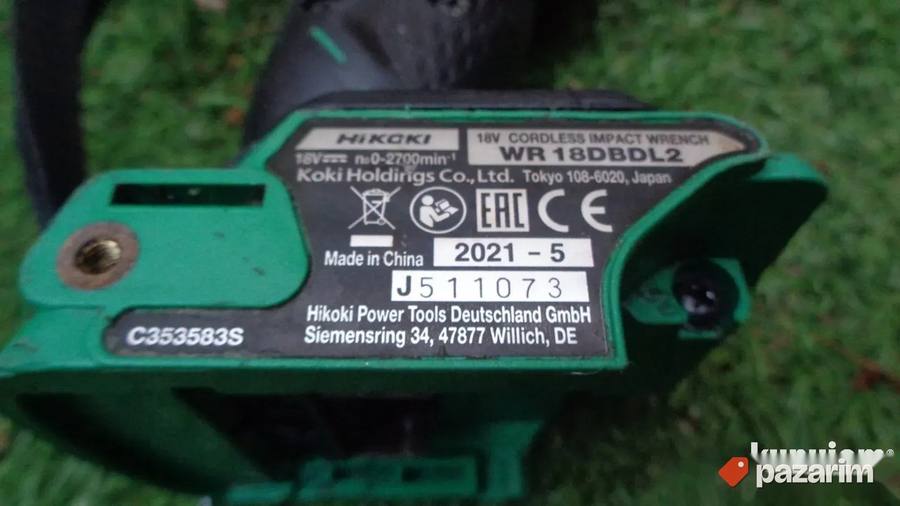 HIKOKI (HITACHI) WR 18DBDL2 udarni odvijac - 305 Nm-ORIGINAL 8