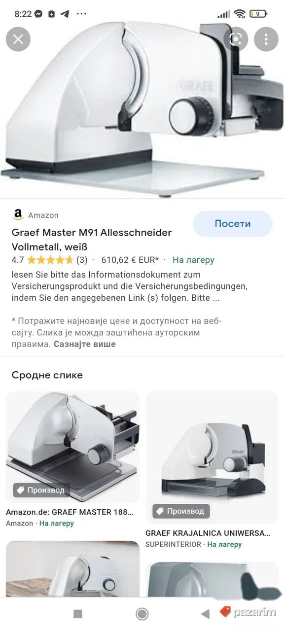 Graef polu profesionalna mesoreznica cena je 40e 4