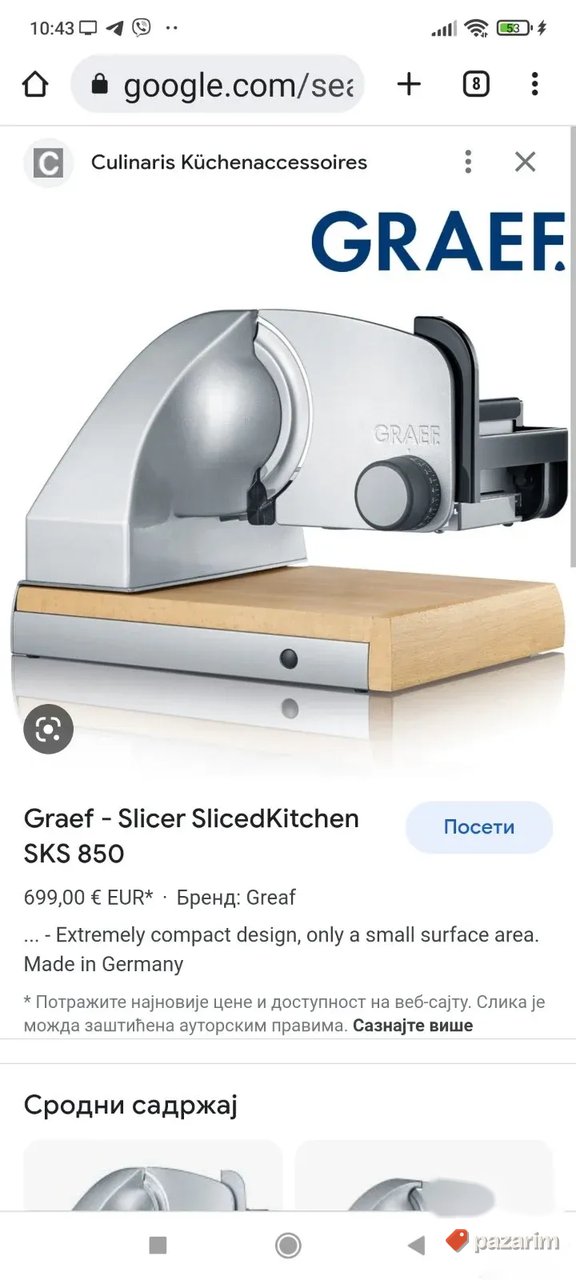 Graef polu profesionalna mesoreznica cena je 40e 6