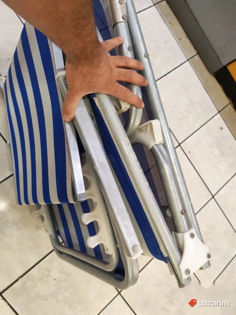 Lezaljka na rasklpanje sa suncobranom alu 2