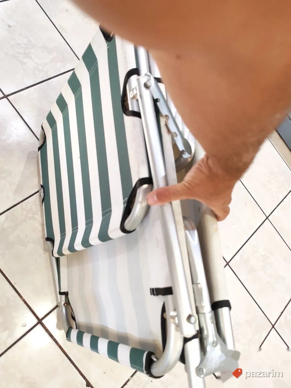 Lezaljka krevet na rasklpanje ALU konstrukcija 5