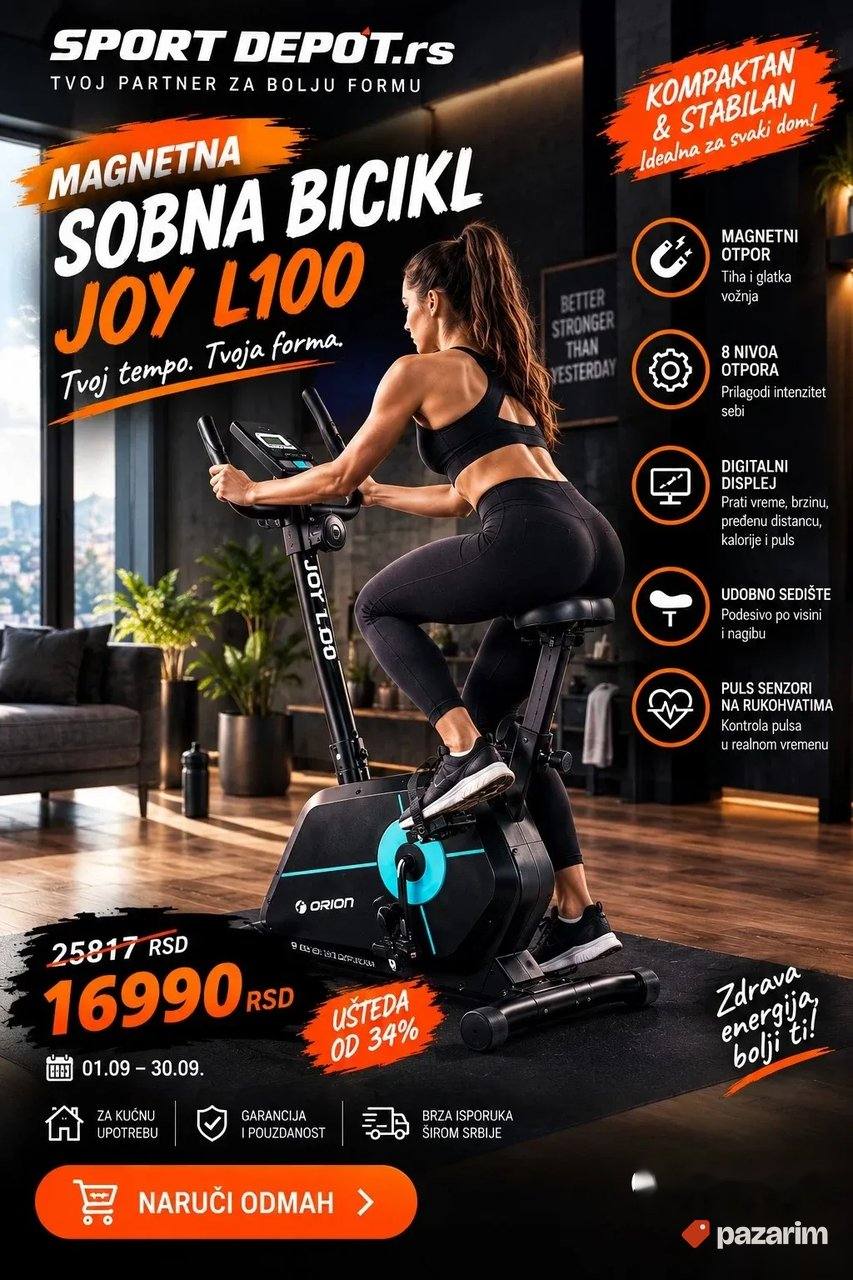 Sobni bicikl Magnetni bicikl JOY L 100 do 100kg 1