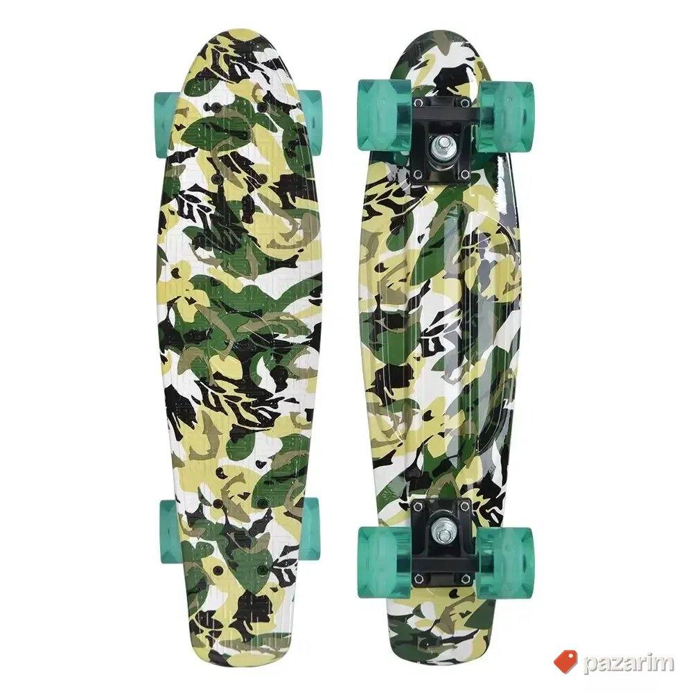 Skejt Retro Skateboard Skejt sa svetlecim točkićima 100kg 1