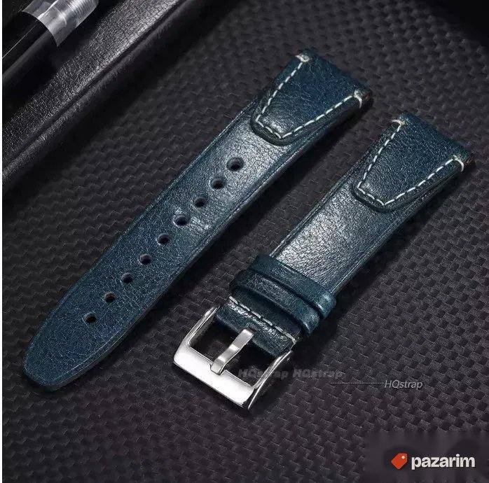 Teget kožni kaiš za sat Huawei, Samsung 22mm 2