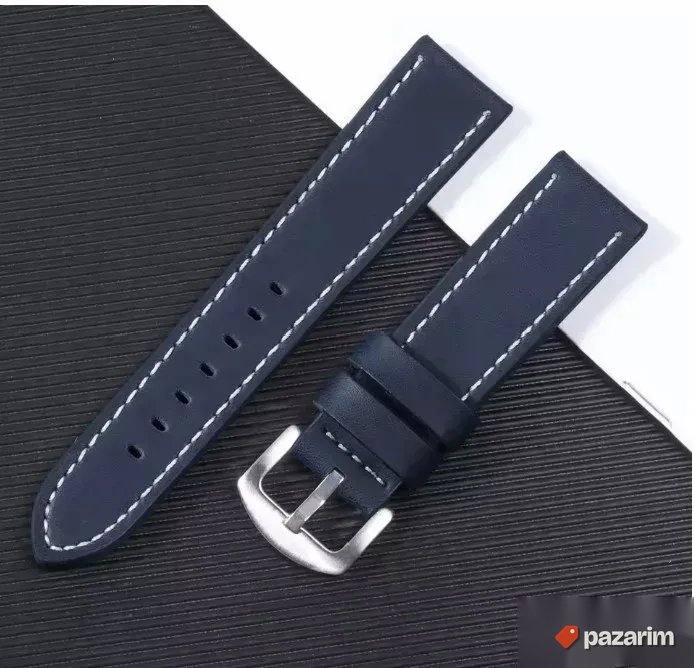 Teget kožni kaiš za sat Huawei, Samsung 22mm 7