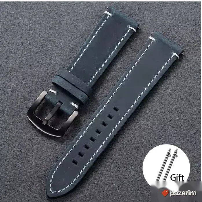 Teget kožni kaiš za sat Huawei, Samsung 22mm 8