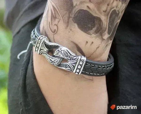 Akcija Narukvica od prave kože Neogotički stil 7