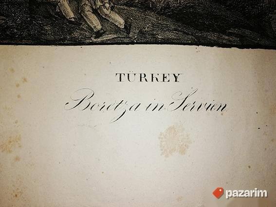 Boretza u Srbiji, litografija iz 1826. original! 5