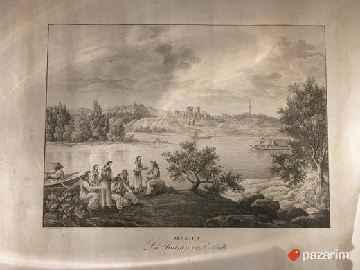 Erdut, litografija iz 1826. original!