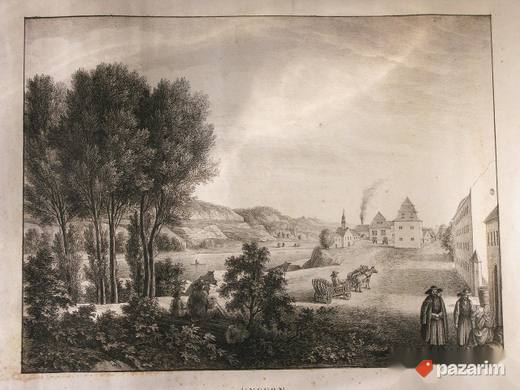 Moca (Slovačka), litografija iz 1826. original!