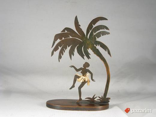 Retro bronzana figura, Silueta