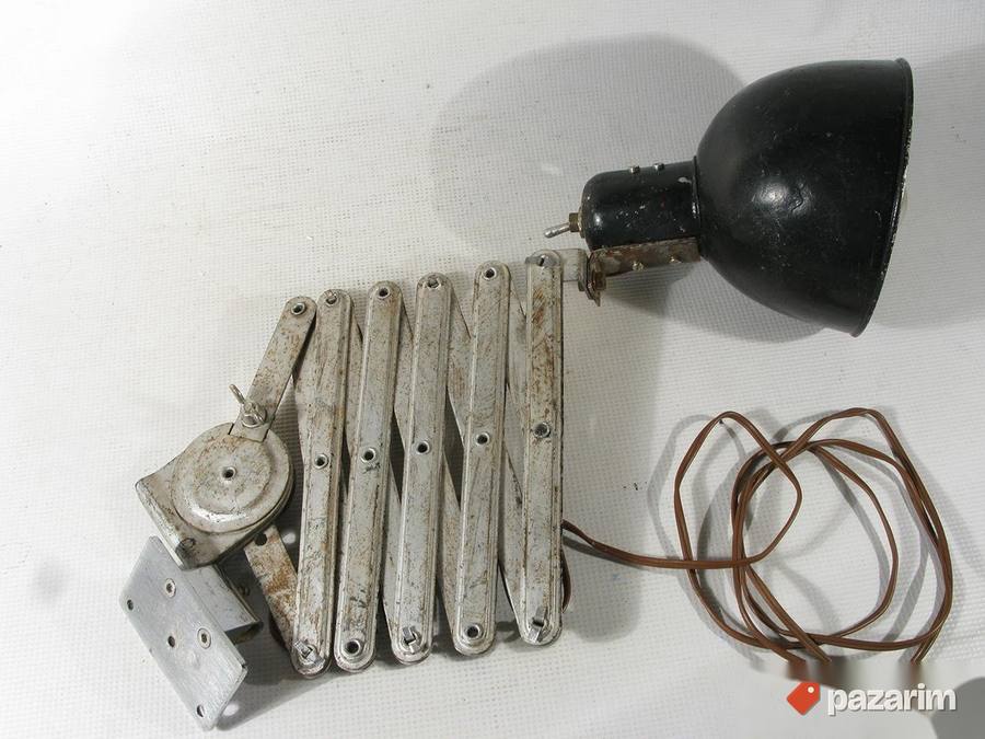 Stara radionička lampa makaze 4