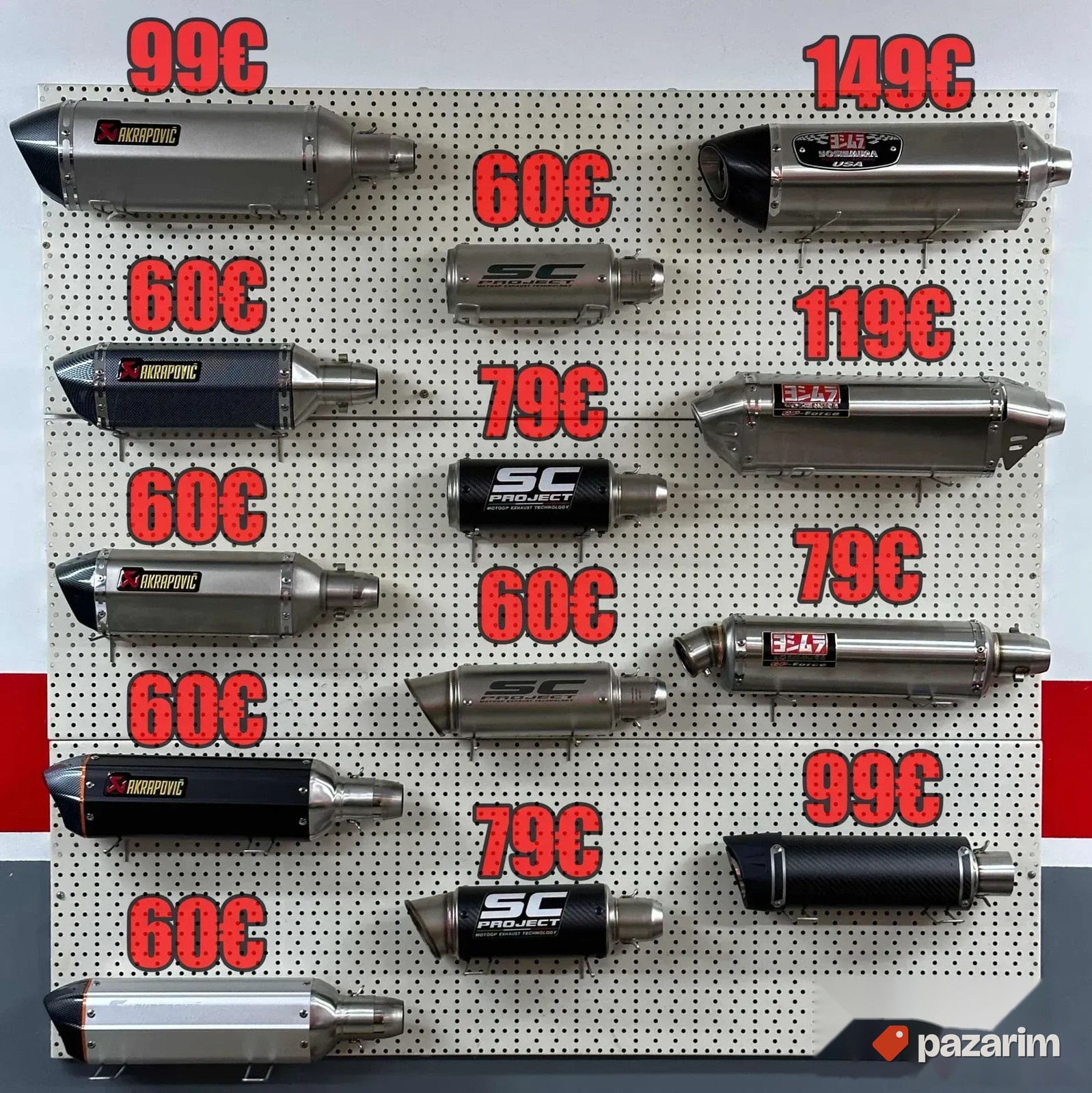 Auspuh za motor 42cm - Akrapovic Silver 6