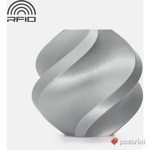 Bambu Lab PLA Basic Filament on spool Silver