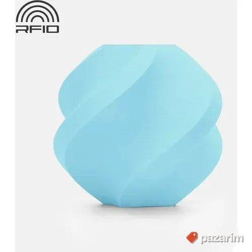 Bambu Lab PLA Matte Filament on spool Ice Blue 1