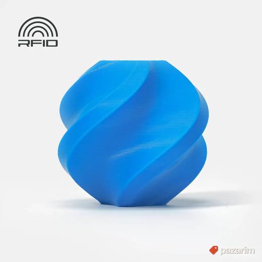 Bambu Lab PLA Basic Filament on Spool Cyan