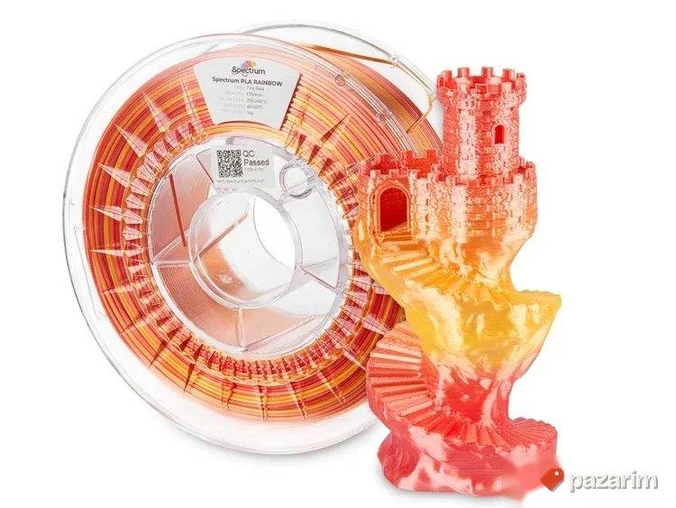 Spectrum PLA SILK Rainbow Fire Red 1kg 1