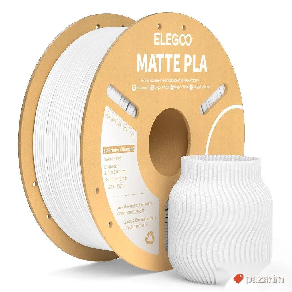 Elegoo PLA Matte White 1,75 mm / 1000 g 1