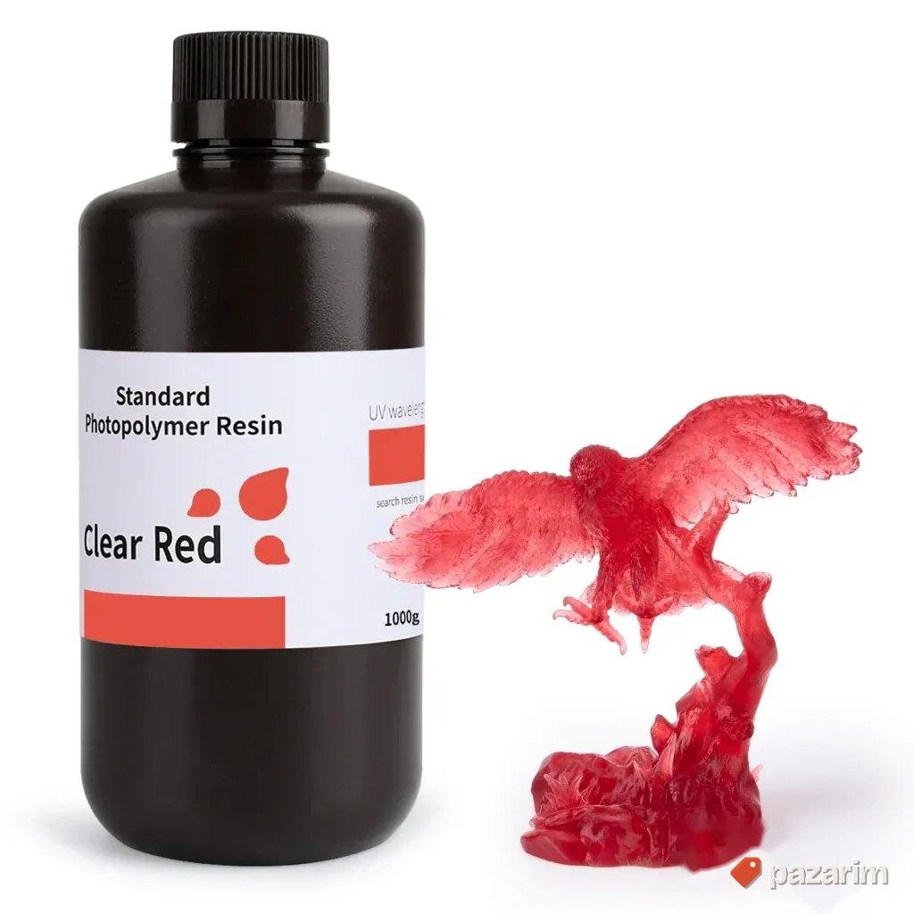 Elegoo Standard Resin 1.0 1000G Clear Red 1