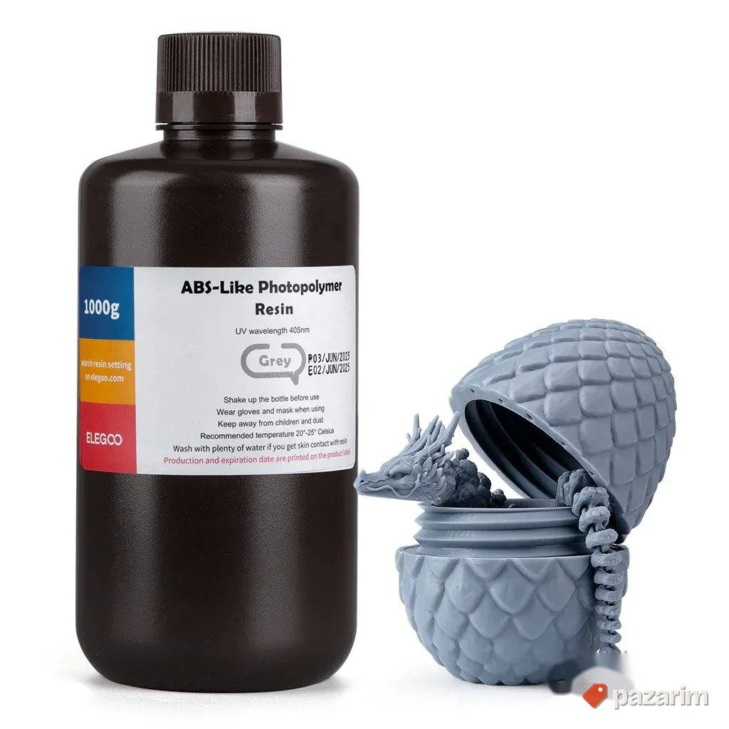 Elegoo ABS-Like 1.0 resin 1000G Grey 1