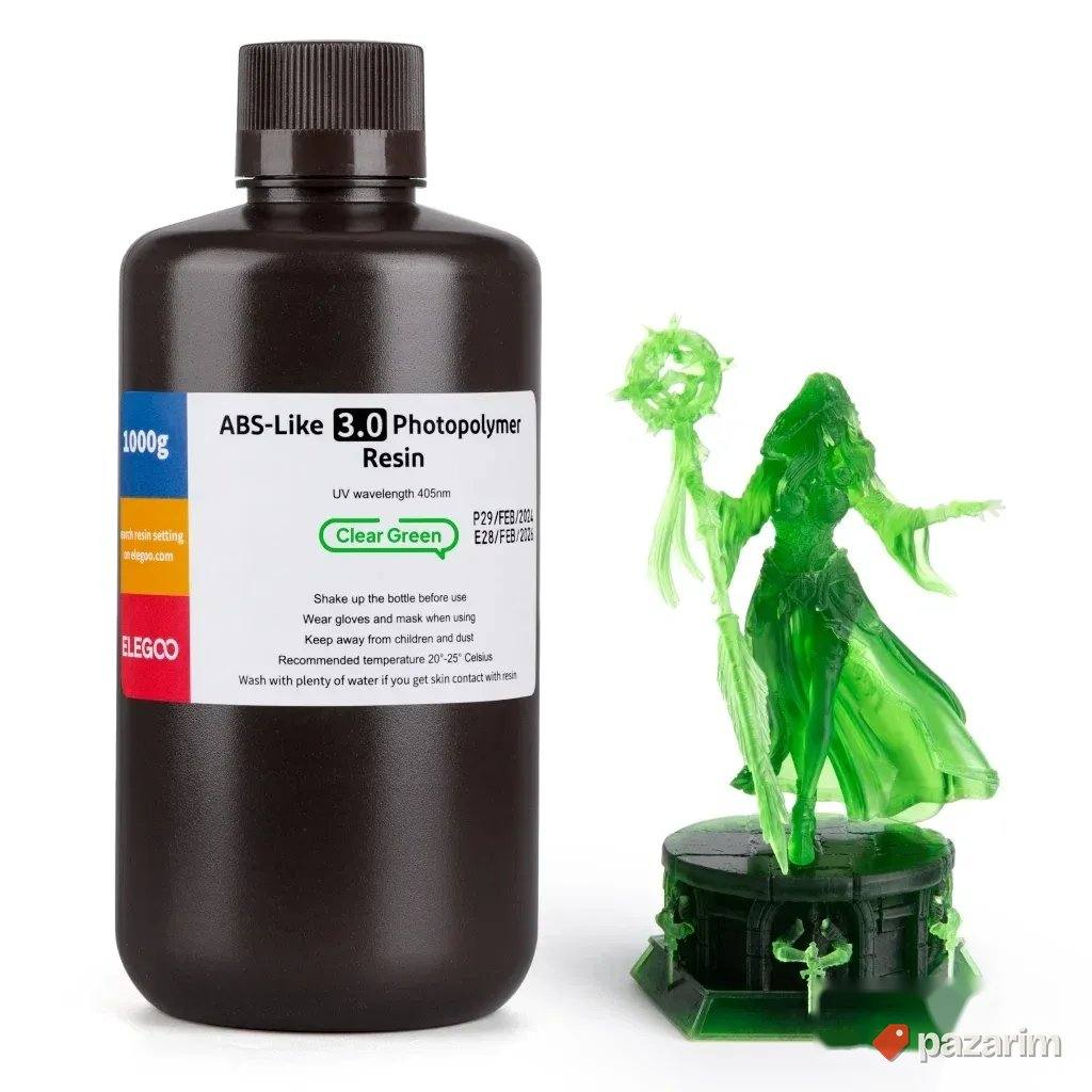 Elegoo ABS-Like 3.0 resin 1000G Clear Green 1