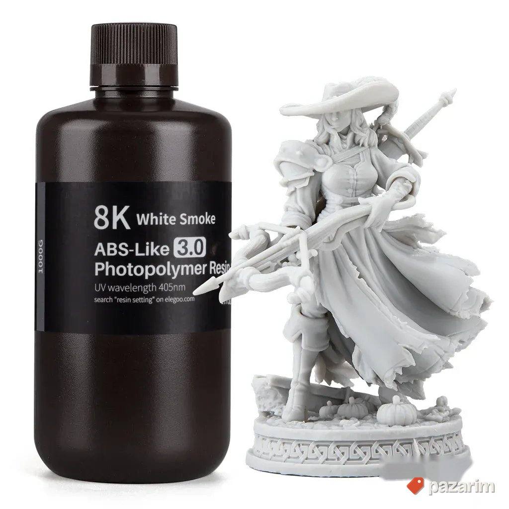 Elegoo ABS-Like 3.0 8k resin 1000G White Smoke 1