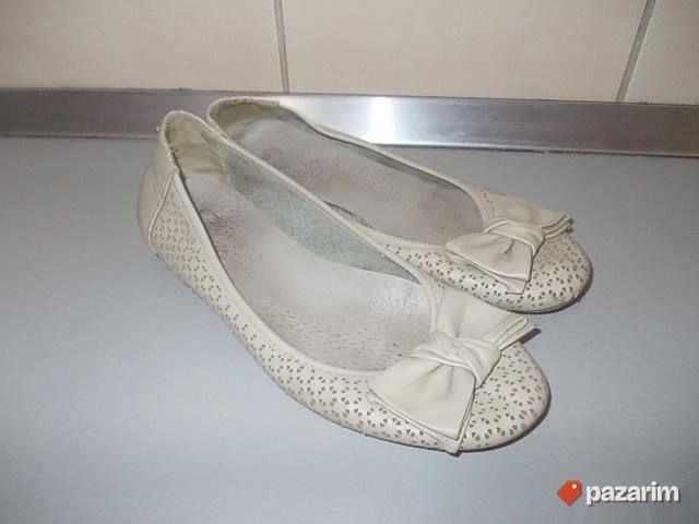 KOŽNE baletanke broj 39 iz Nemačke, sa leptir mašnom, elegan 1