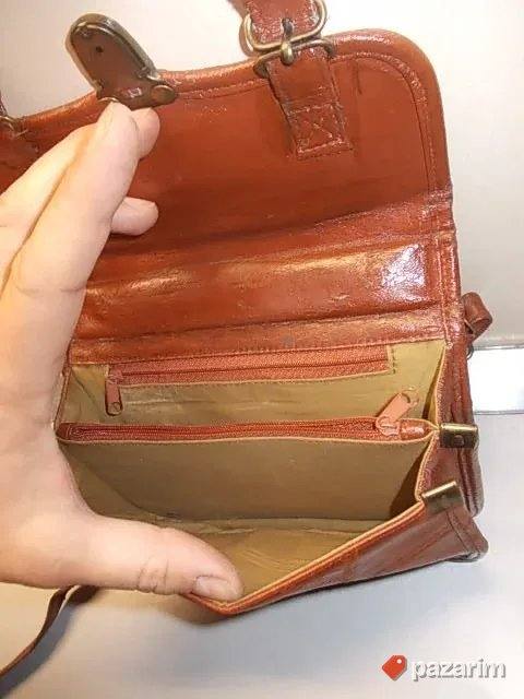 KOŽNA POSLOVNA TORBA 20x16x10cm pedeluša iz Nemačke, veštačk 4