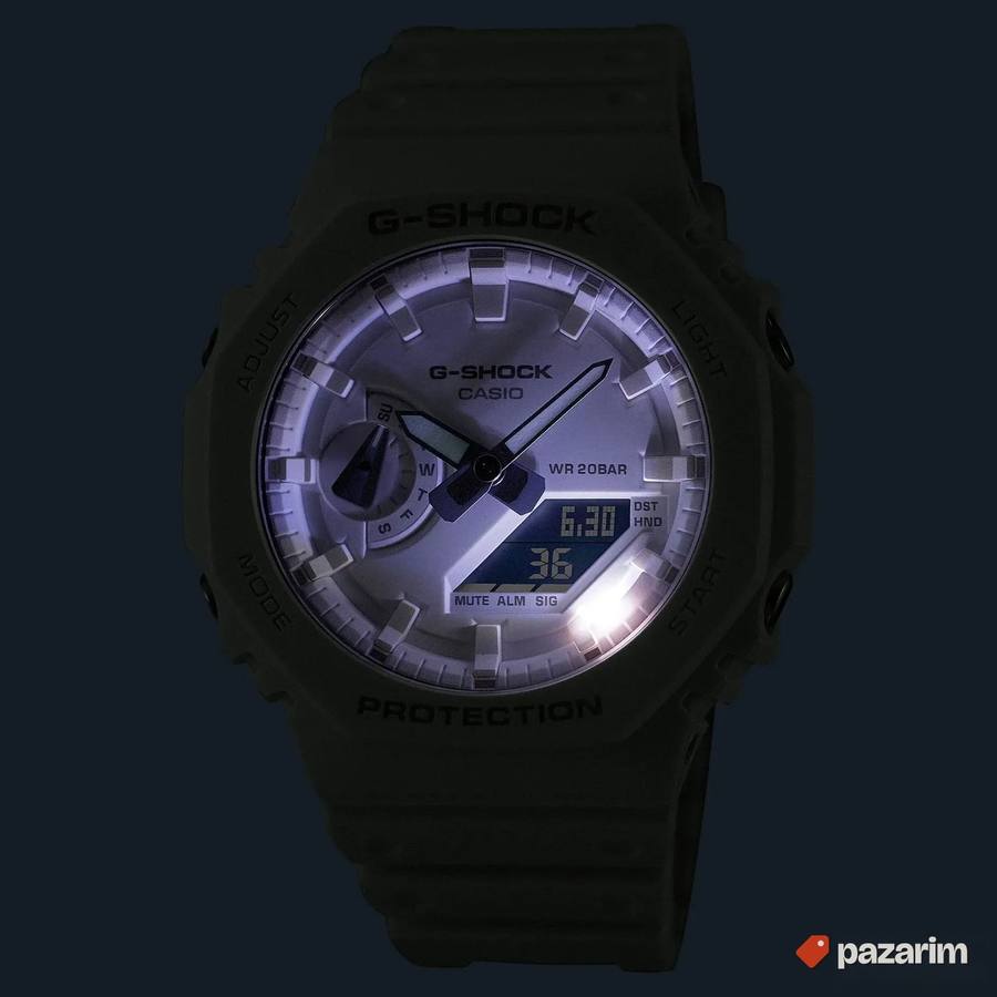 NOV, CASIO G-SHOCK serija 2100 CASIOAK beli KVARCNI Idealan 7