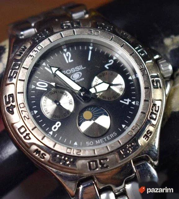 Uniseks sat FOSSIL BQ-8777 iz kolekcije Fossil Blue, prepozn 2