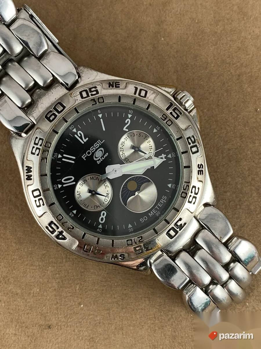 Uniseks sat FOSSIL BQ-8777 iz kolekcije Fossil Blue, prepozn 7