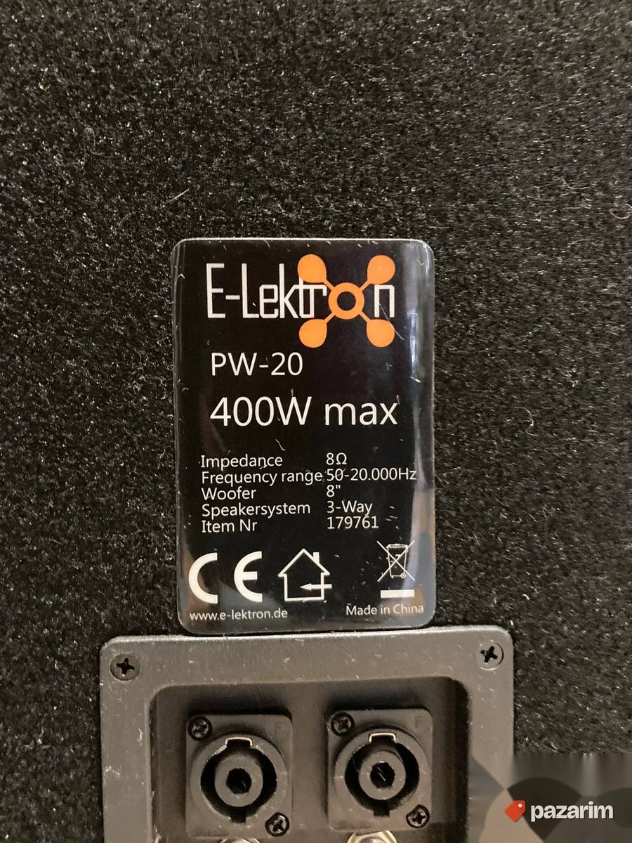 2 x 400 vati kao novi E-LEKTRON PW20, 2x 400 vati maksimaln 2