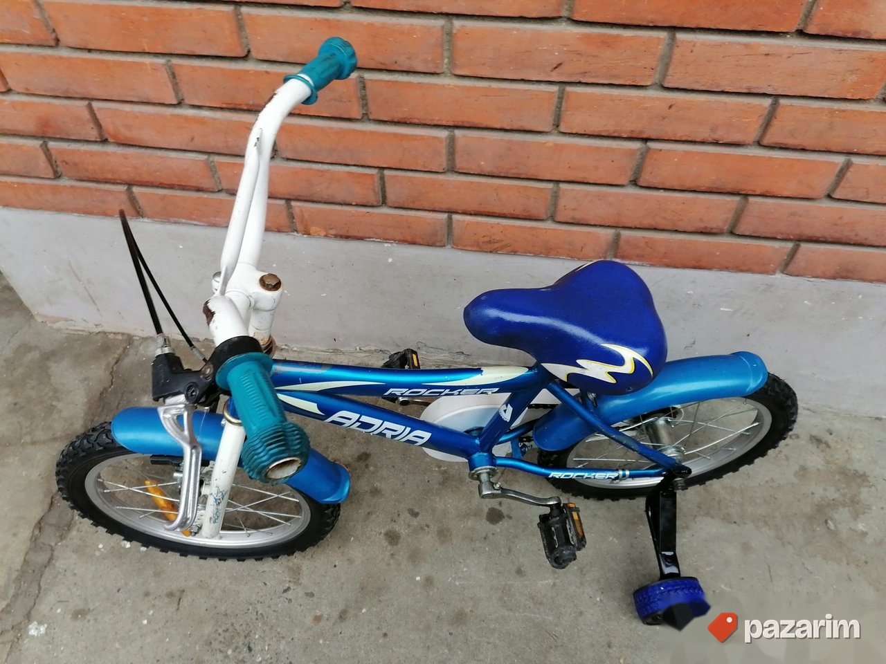 ADRIA Rocker 16 coli deciji biciklic sa pom. tockicima 4