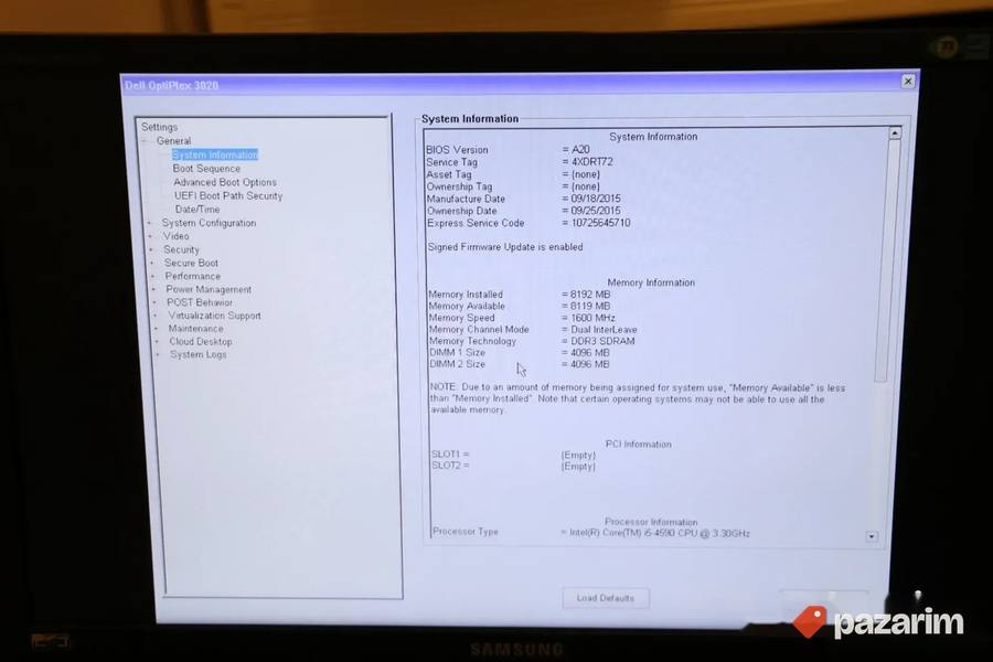 Dell OptiPlex 3020 ploca + Intel i5 4590 3.30GHz + Napajanje 8