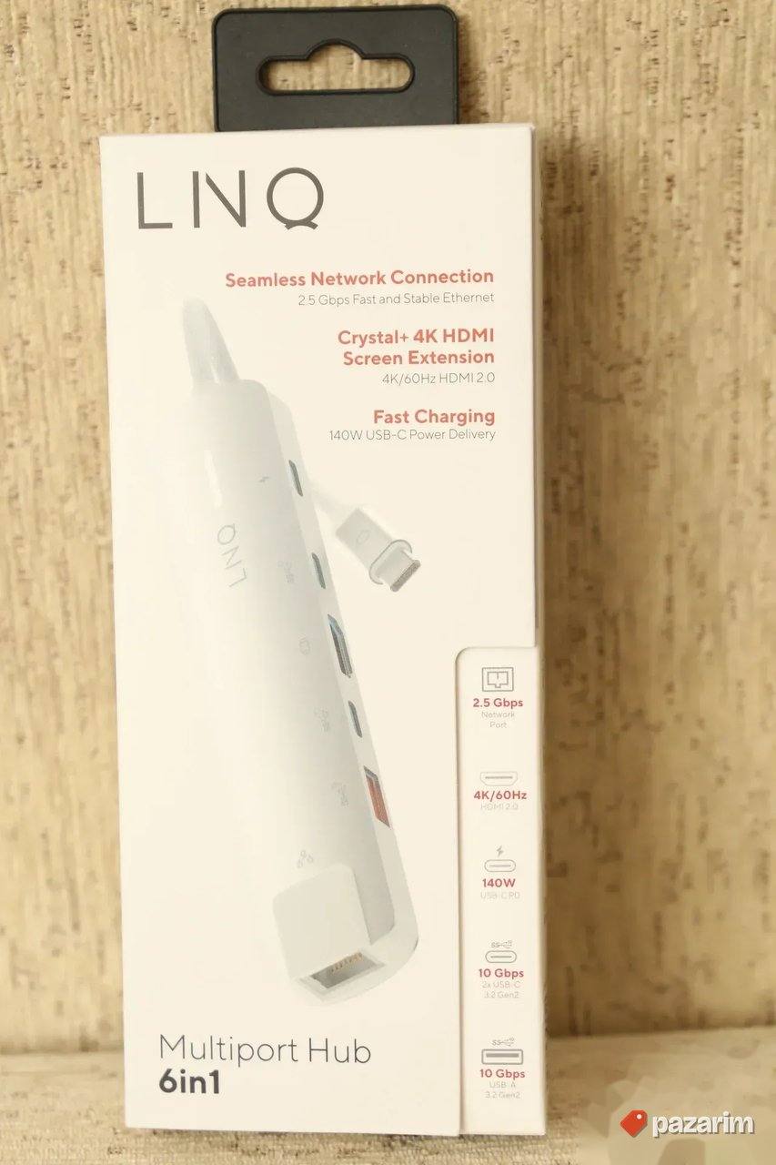 LINQ 6in1 Pro USB-C 10Gbps Multiport Hub with 4K HDMI 1