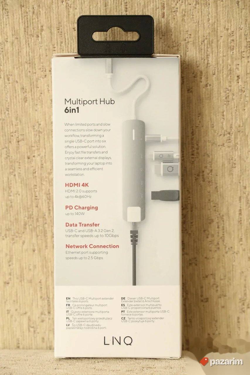 LINQ 6in1 Pro USB-C 10Gbps Multiport Hub with 4K HDMI 3
