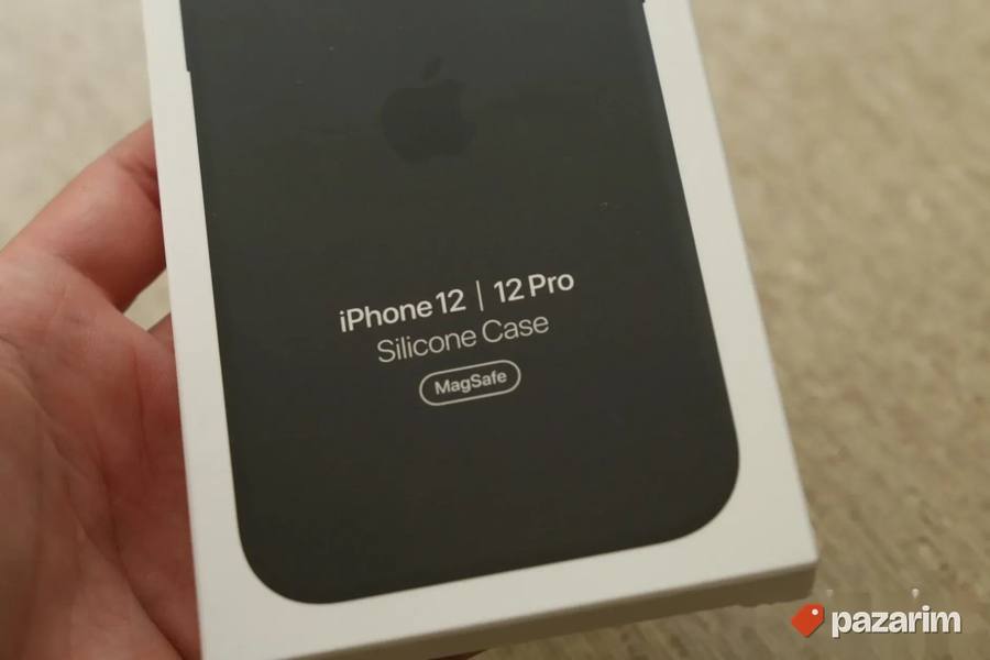 Apple Iphone 12 12 Pro Silicone Case MagSafe Black A2497 2