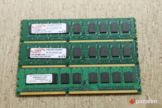 3x 8GB DDR3 ECC Ram memorije
