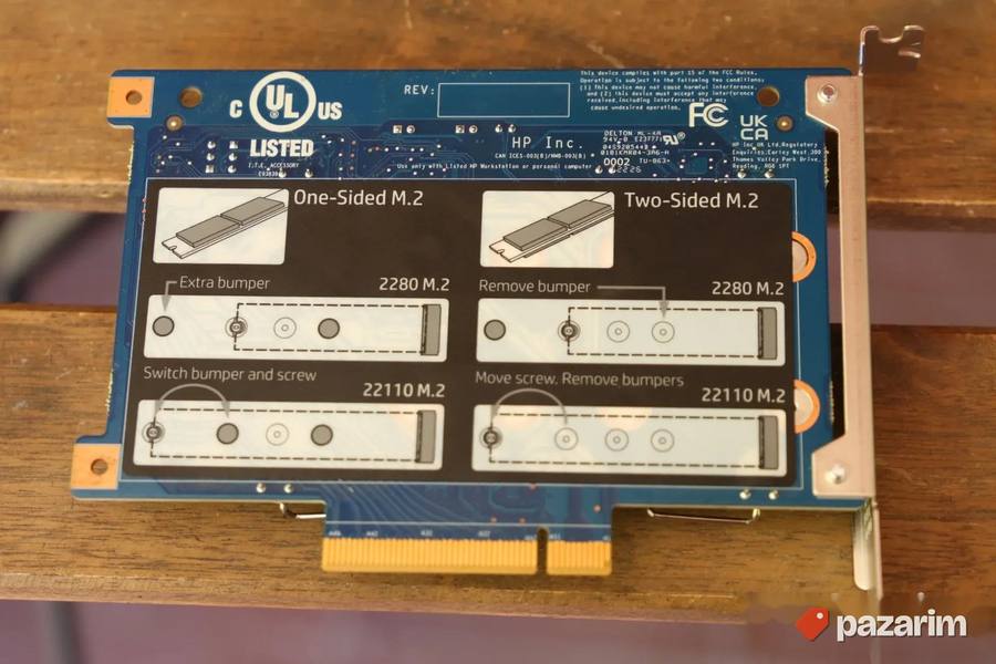 HP Turbo Drive G4 FMB-2210 Dual SSD Adapter m.2 nvme pci 5