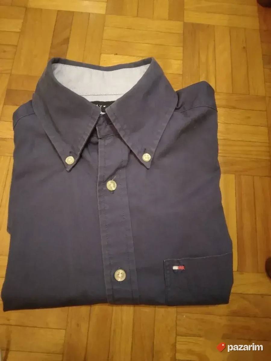 TOMMY HILFIGER originalna muška košulja, teget, vel. S 4