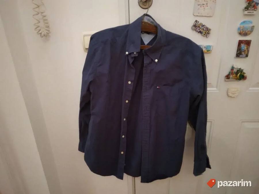 TOMMY HILFIGER originalna muška košulja, teget, vel. S 7