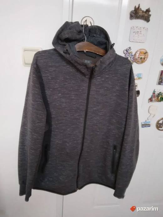 UniQlo muška trenerka, sa kapuljačom, siva, vel. XXL