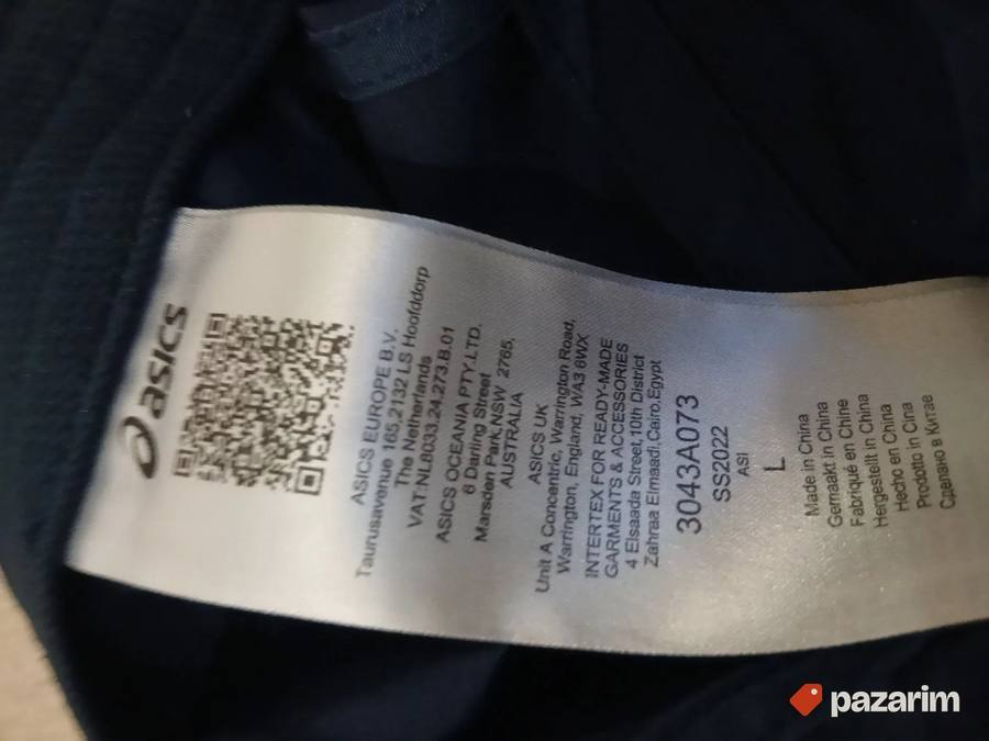 kačket ASICS, crne boje, original 7